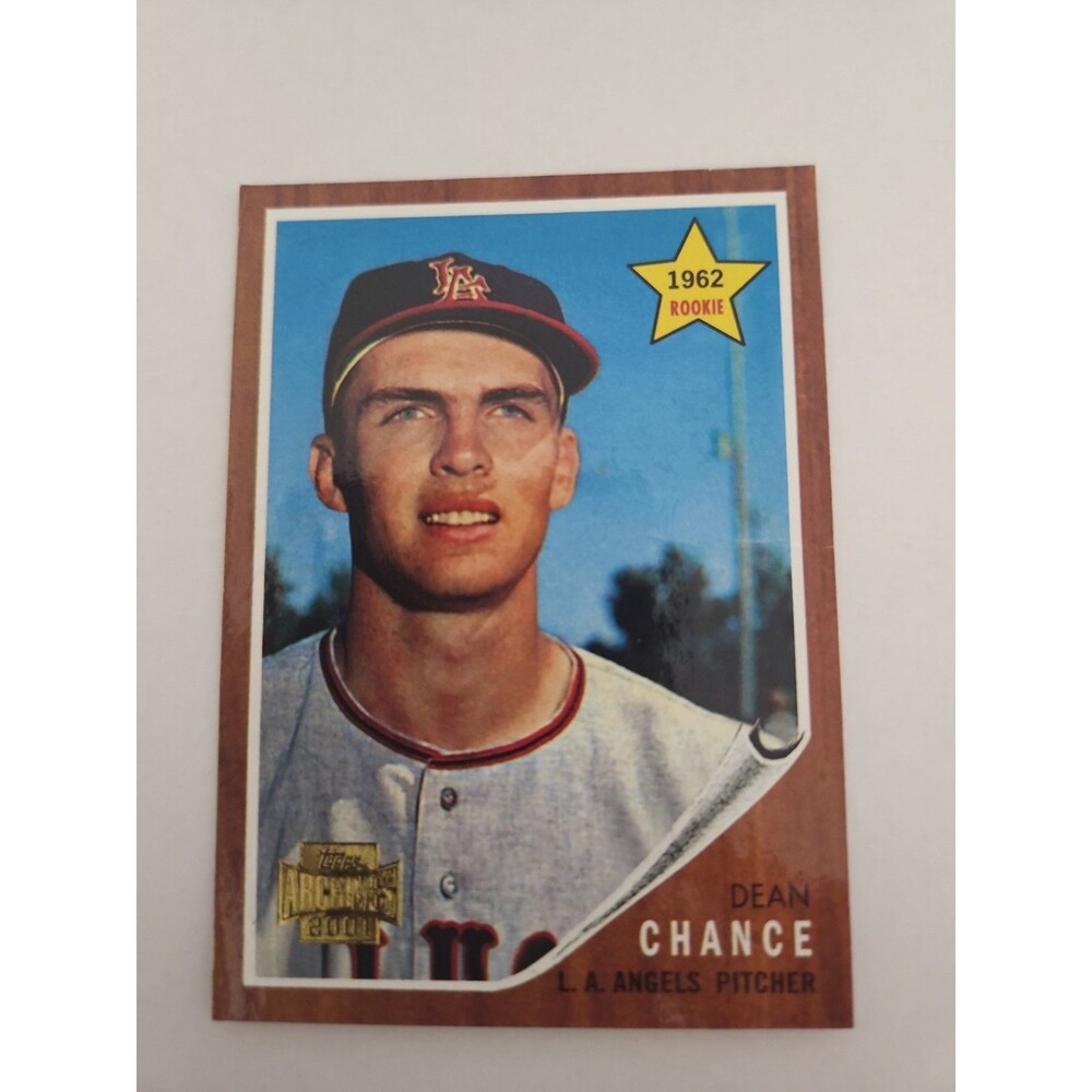 1962 TOPPS DEAN CHANCE #194 RC ROOKIE ANGELS